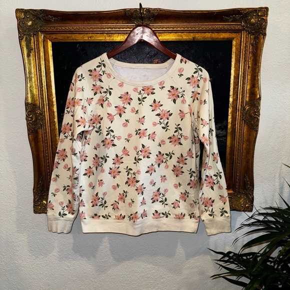 Draper James Tops - Draper James Magnolia Floral Print Crewneck Women’s Sweatshirt Size M